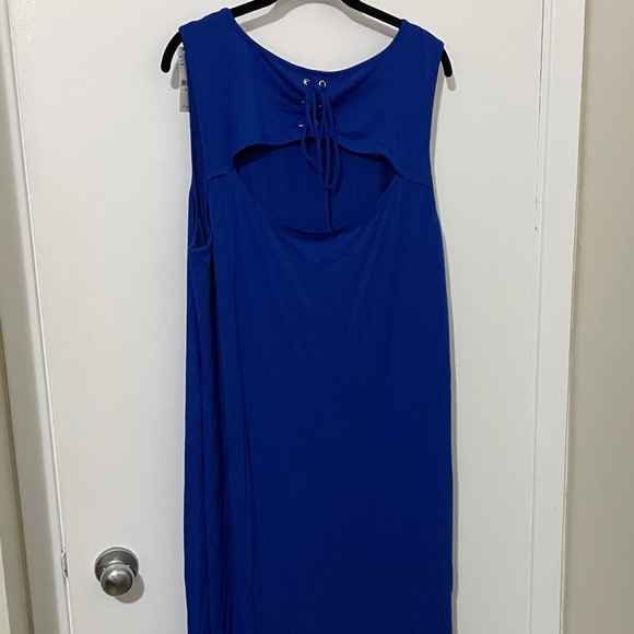 Sleeveless Swing Dress with Back Lace-Up Size 2X - Picture 2 of 3